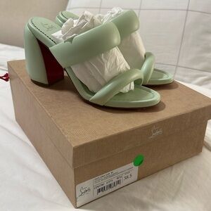 Christian Louboutin Inflama Sab Mint Green Color Size 38.5 (7.5 US)